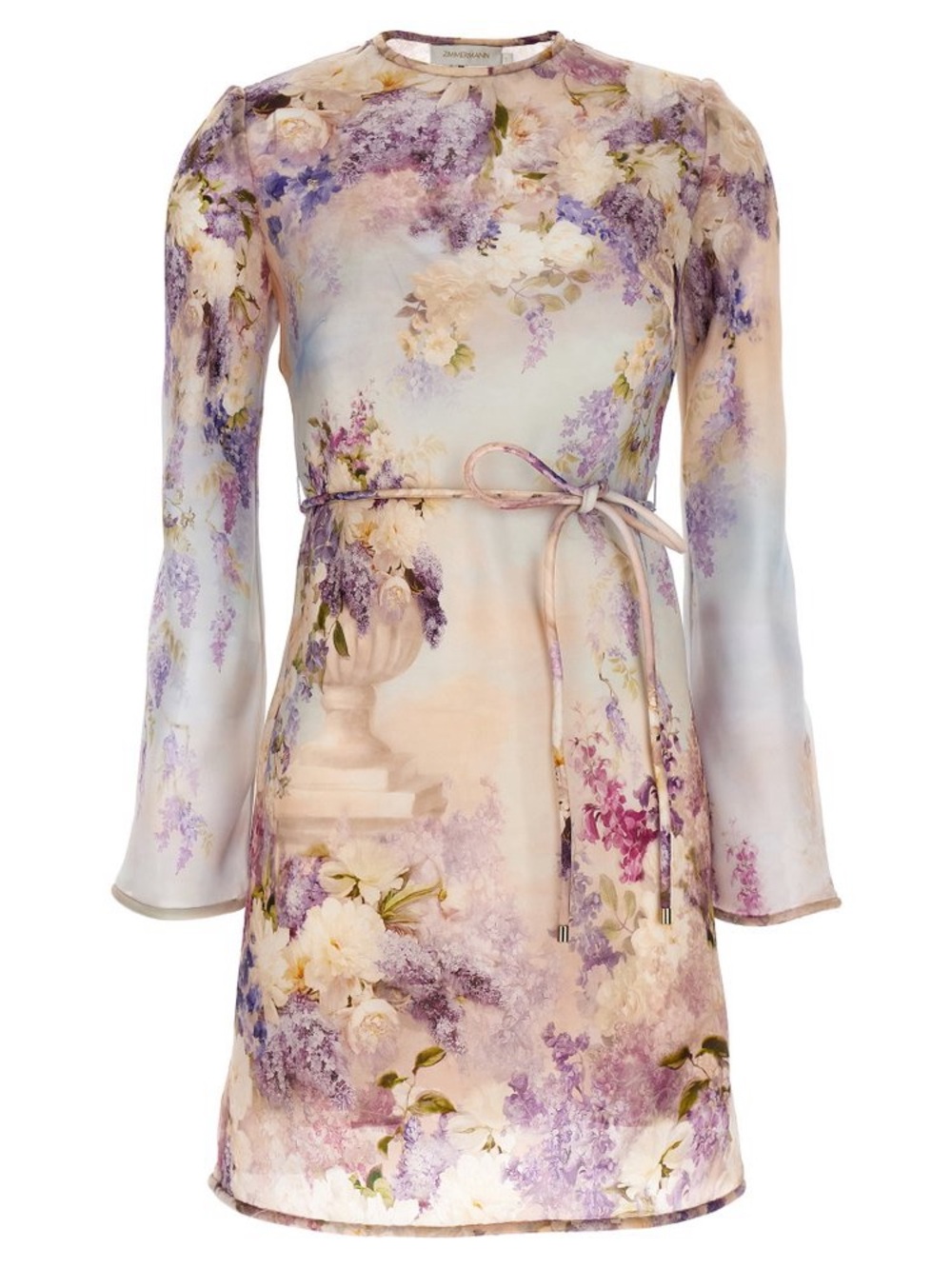 Zimmermann luminosity bias silk organza mini dress size 0 bnwt